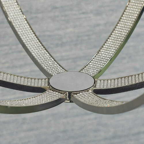 Kontrollera Pendellampa Endon Ritz nickel kristall 6-ljus 50 cm