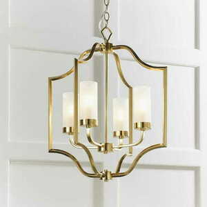 Pendellampa Endon Edrea 4L mässing glas E14 Ø48 cm small 2
