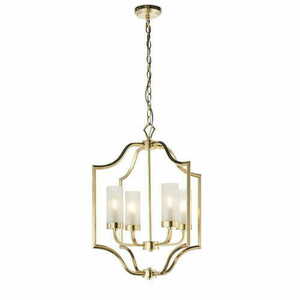 Pendellampa Endon Edrea 4L mässing glas E14 Ø48 cm small 0