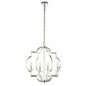 Pendellampa Endon Garland 4L nickel kristall E14 Ø58 cm small 6