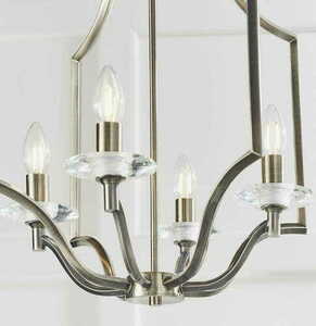 Pendellampa Endon Lainey mässing kristall 4-ljus E14 48 cm 81916 small 5