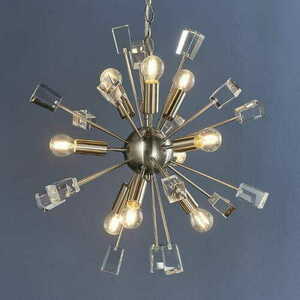 Pendant Light Endon Miro 9-Lights Nickel Crystal small 3
