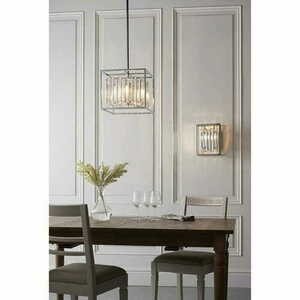 Pendellampa Endon Acadia 4L Krom Kristall E14 81930 small 2