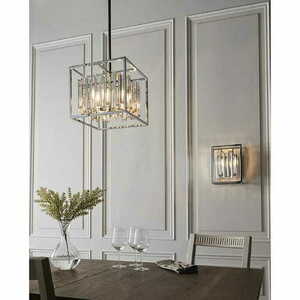 Pendellampa Endon Acadia 4L Krom Kristall E14 81930 small 3