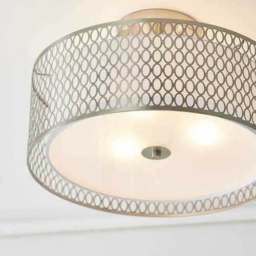 Kontrollera Taklampa Endon Cordero 3-ljus silver/vit LED E27 43 cm 81966