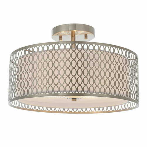 Kontrollera Taklampa Endon Cordero 3-ljus silver/vit LED E27 43 cm 81966