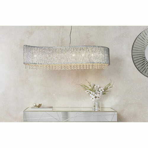 Kontrollera Taklampa Endon Galina Krom Kristall 8xG9 112 cm 81979