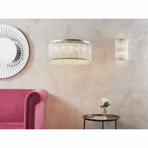 Kontrollera Pendellampa Endon Galina 12 ljus krom/kristall 51 cm 81981