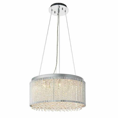 Kontrollera Pendellampa Endon Galina 12 ljus krom/kristall 51 cm 81981