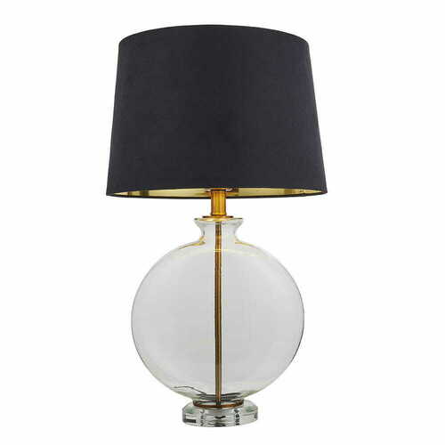 Kontrollera Stående lampa Endon Gideon svart/guld, mässing, E27, 59,5 cm