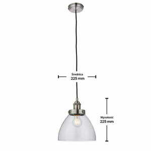 Pendellampa Endon Hansen silver glas E27 22,5 cm 91738 small 2