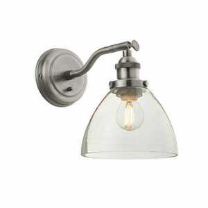 Vägglampa Endon Hansen Silver Glas E14 1-Ljus 91739 small 2