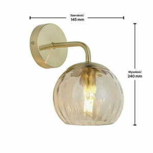 Vägglampa Endon Dimple mässing glas E14 91970 small 1