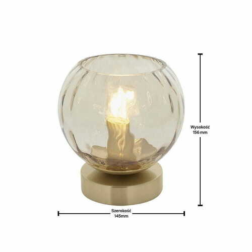 Kontrollera Stående lampa Endon Dimple mässing glas E14 91973