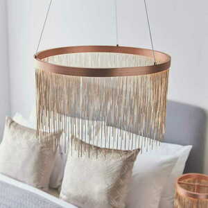 Pendellampa Endon Zelma koppar LED 45 cm 92178 small 3