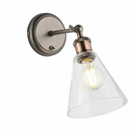 Kontrollera Vägglampa Endon Hal mässing transparent E27 LED dimbar 92874