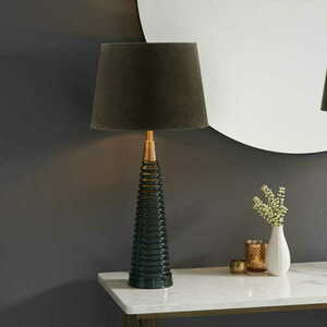 Stående lampa Endon Naia 93114 brun blå svart 65 cm E27 tyg small 3
