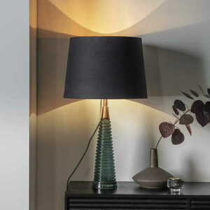 Stående lampa Endon Naia 93114 brun blå svart 65 cm E27 tyg small 6