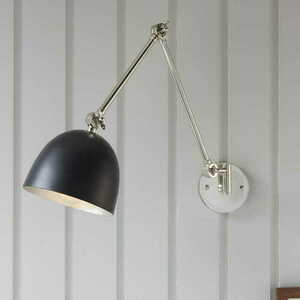 Vägglampa Endon Lehal Nickel/Svart E27 Dimbart LED 93431 small 1