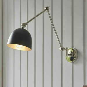 Vägglampa Endon Lehal Nickel/Svart E27 Dimbart LED 93431 small 2