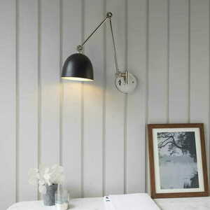 Vägglampa Endon Lehal Nickel/Svart E27 Dimbart LED 93431 small 3