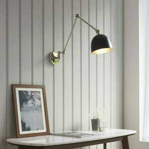 Vägglampa Endon Lehal Nickel/Svart E27 Dimbart LED 93431 small 4