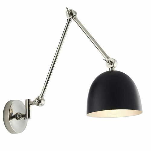 Kontrollera Vägglampa Endon Lehal Nickel/Svart E27 Dimbart LED 93431