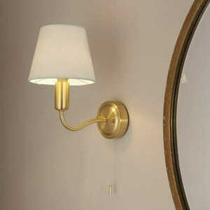 Vägglampa Endon Conway mässing/beige IP44 G9 25 cm small 1
