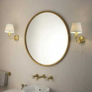 Vägglampa Endon Conway mässing/beige IP44 G9 25 cm small 2