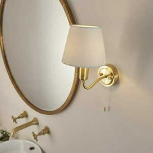 Vägglampa Endon Conway mässing/beige IP44 G9 25 cm small 3
