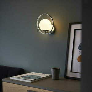 Vägglampa Endon Orb krom/vit G9 LED dimbar 93901 small 3