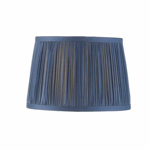 Kontrollera Lampskärm Endon Wentworth blå tyg E27 14 cm 20,5 cm 94387