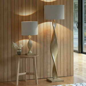 Stående lampa Endon Abia brun beige tyg 68 cm E27 95455 small 3