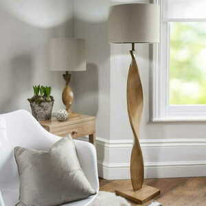 Stående lampa Endon Abia brun beige tyg 68 cm E27 95455 small 4