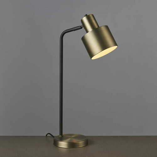 Kontrollera Stående lampa Endon Mayfield mässing/svart E27 stål 58,5 cm 95464