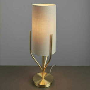 Stående lampa Endon Fraser beige mässing E27 60 cm small 5