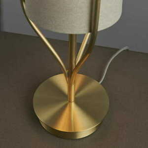 Stående lampa Endon Fraser beige mässing E27 60 cm small 7