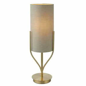 Stående lampa Endon Fraser beige mässing E27 60 cm small 0