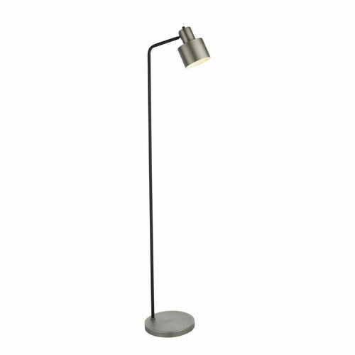 Kontrollera Golvlampa Endon Mayfield Silver/Svart Stål 148 cm 95471