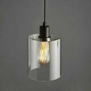 Pendellampa Endon Toledo svart transparent E27 95472 small 3