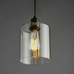 Pendellampa Endon Toledo svart transparent E27 95472 small 4