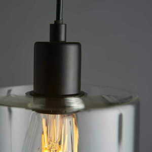 Pendellampa Endon Toledo svart transparent E27 95472 small 5