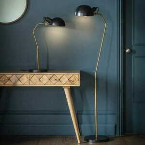 Stående lampa Endon Largo svart mässing E14 63 cm 95478 small 2