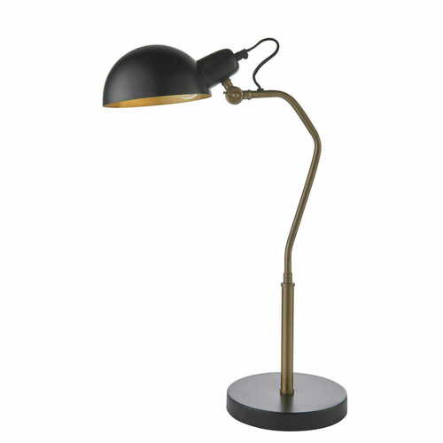 Kontrollera Stående lampa Endon Largo svart mässing E14 63 cm 95478