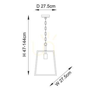 Endon Hurst 95835 pendellampa, antikmässing, klart glas, 1×E27 small 8