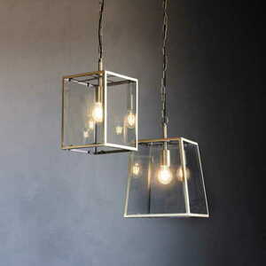 Pendellampa Endon Hadden 95845 mässing transparent E27 small 4