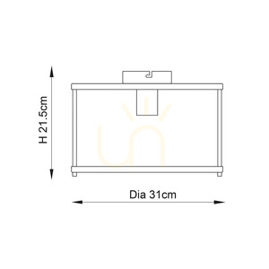 Taklampa Endon Hopton 96150 blank nickel, klart glas, E27, 31 cm small 7