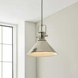 Pendellampa Endon Brampton nickel stål E27 96178 small 1