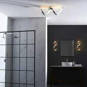 Vägglampa Endon Astral LED krom vit IP44 96433 small 2