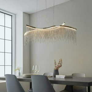 Pendellampa Endon Orphelia 97219 Krom Silver LED 2-ljus 3000K small 3